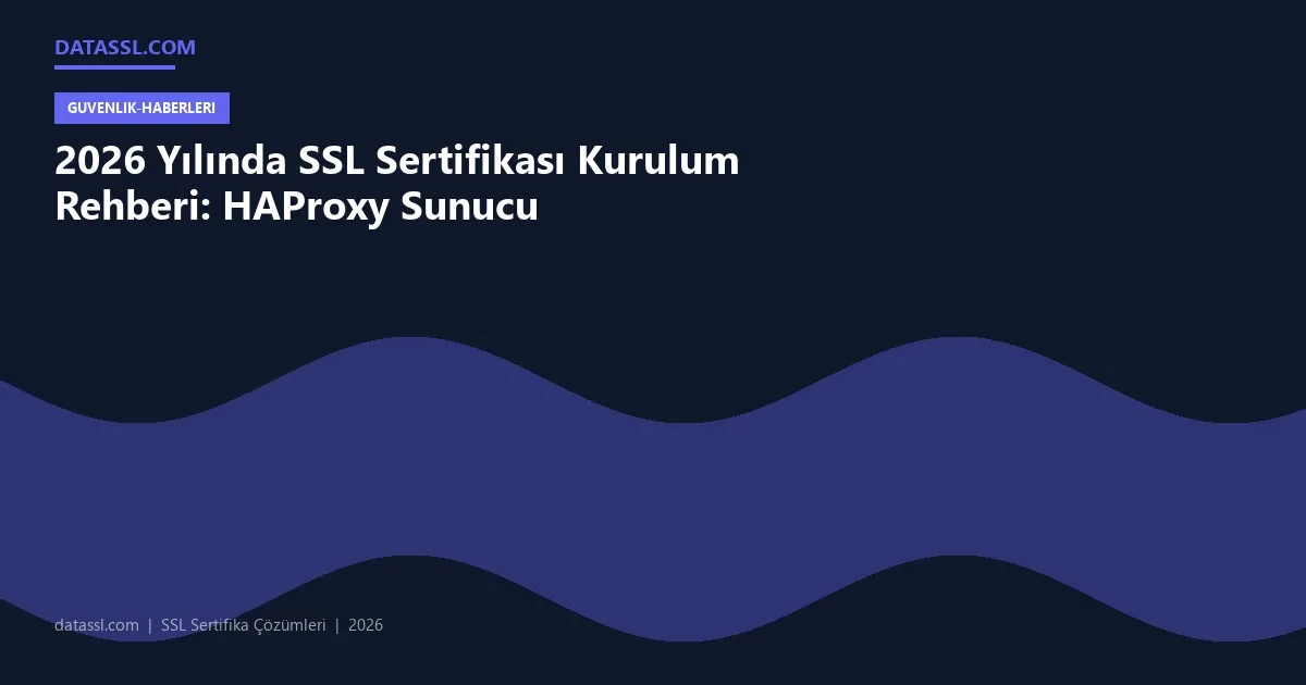 2026 Yılında SSL Sertifikası Kurulum Rehberi: HAProxy Sunucu