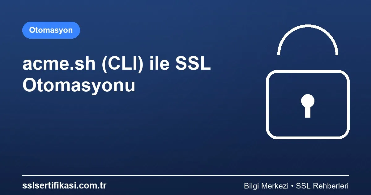 Otomatik SSL Sertifikası Yönetimi: CLI Yöntemi