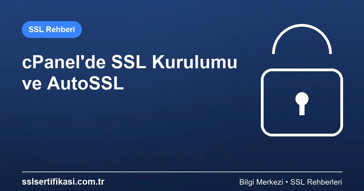cPanel Platformunda SSL Kurulumu: Detaylı Anlatım
