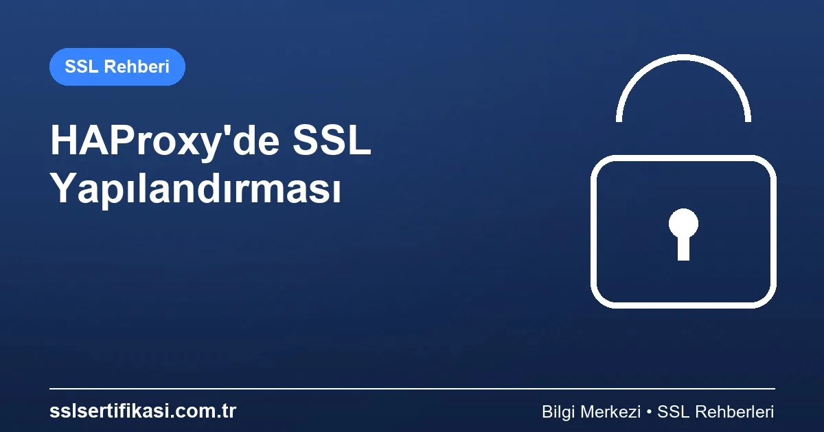 2026 Yılında SSL Sertifikası Kurulum Rehberi: HAProxy Sunucu
