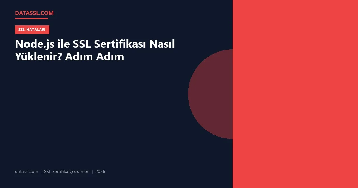 Node.js ile SSL Sertifikası Nasıl Yüklenir? Adım Adım