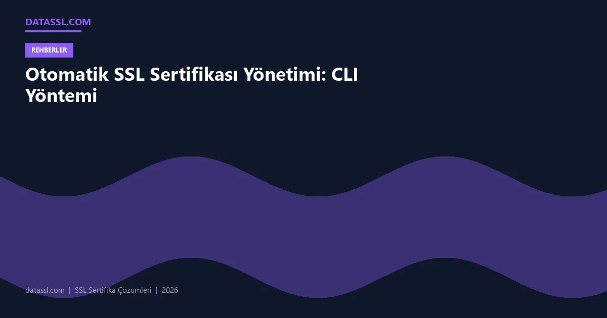 Otomatik SSL Sertifikası Yönetimi: CLI Yöntemi