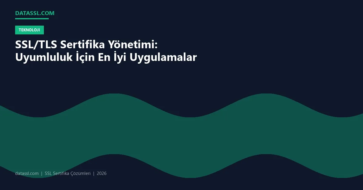SSL/TLS Sertifika Yönetimi: Uyumluluk İçin En İyi Uygulamalar