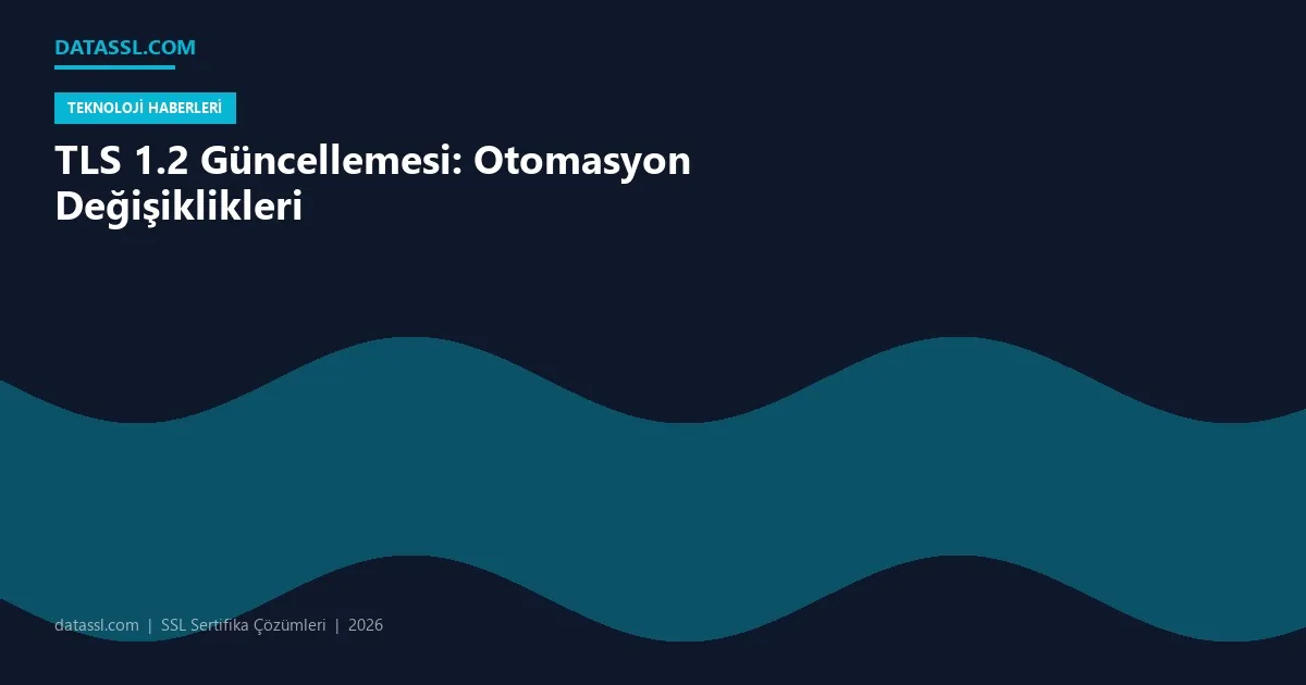 TLS 1.2 Güncellemesi: Otomasyon Değişiklikleri