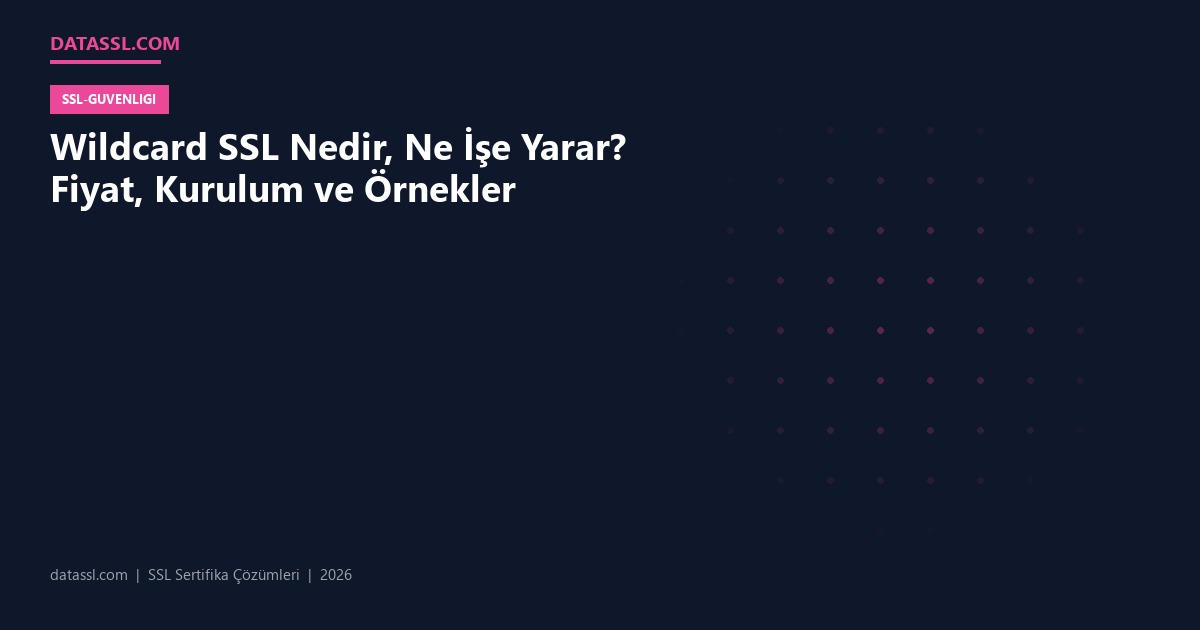 Wildcard SSL Nedir, Ne İşe Yarar? Fiyat, Kurulum ve Örnekler